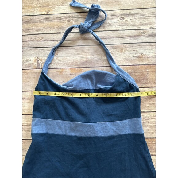 Patagonia halter dress tie Halter Blue stripe Organic Cotton Sundress Small - Picture 3 of 6